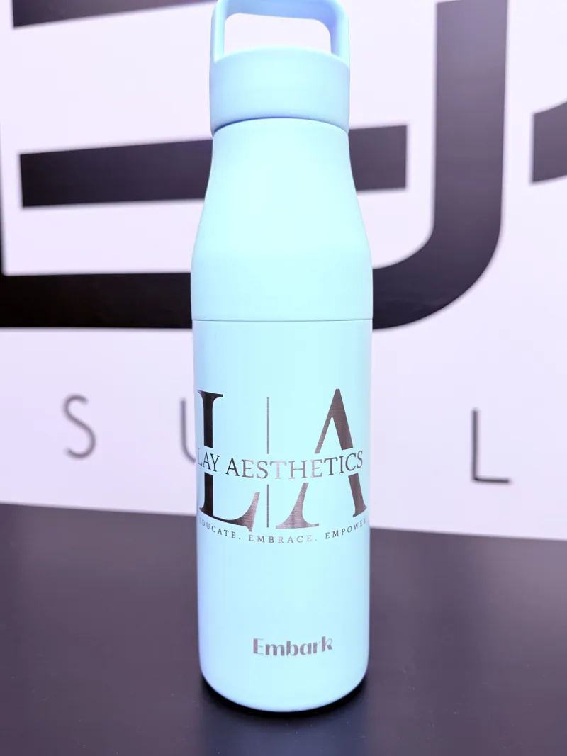 Lay Aesthetics engraved bottle
