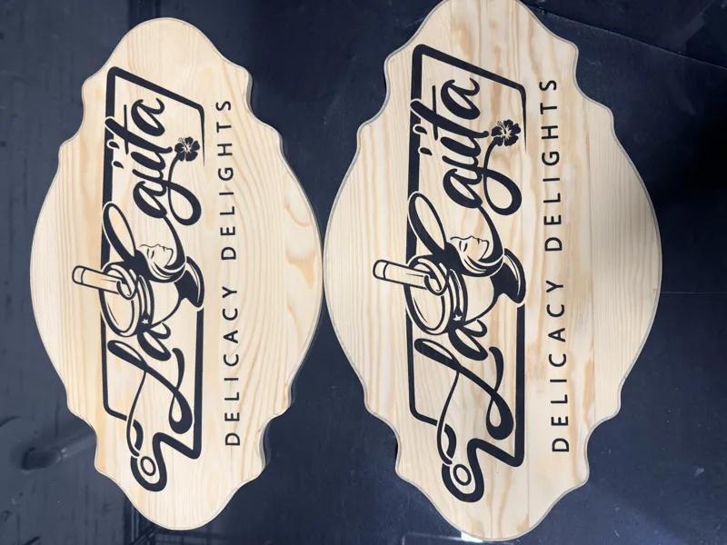 La Cajita laser engraved signs