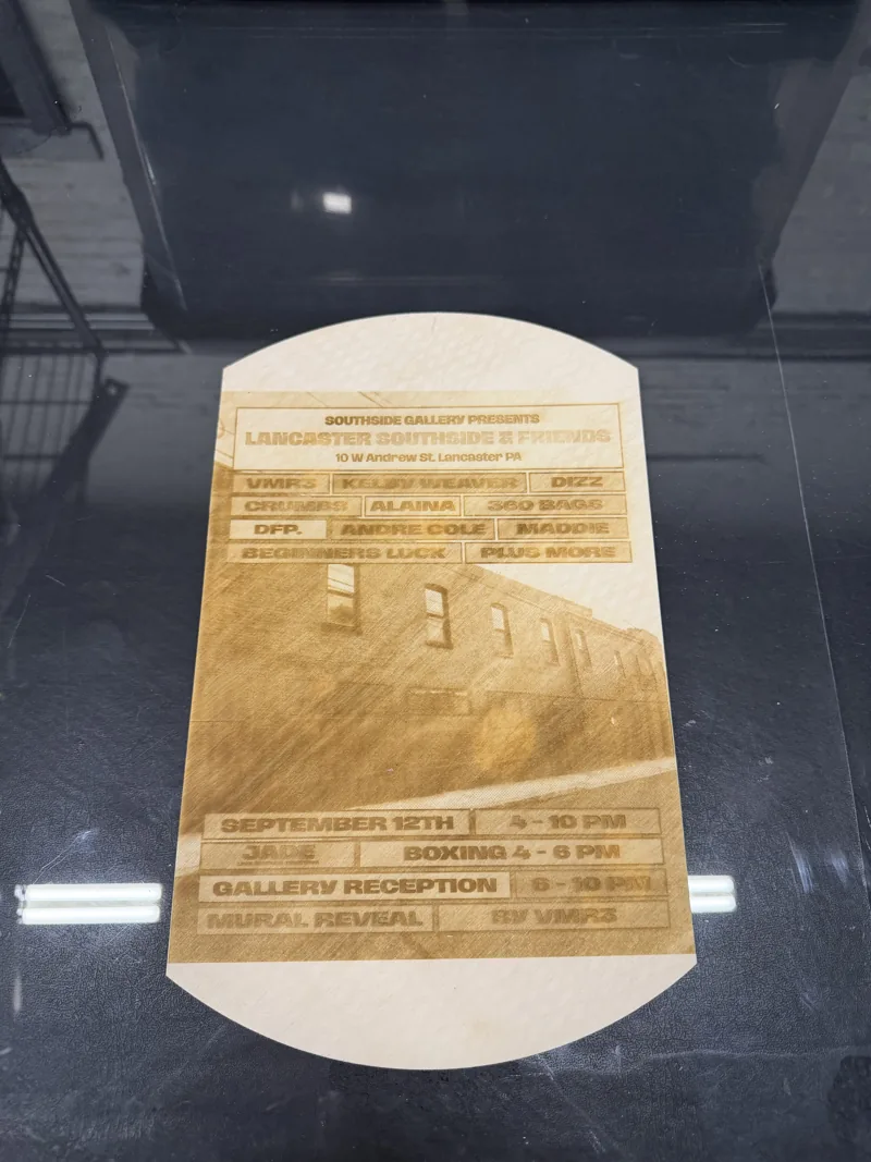Laser engraved plaque