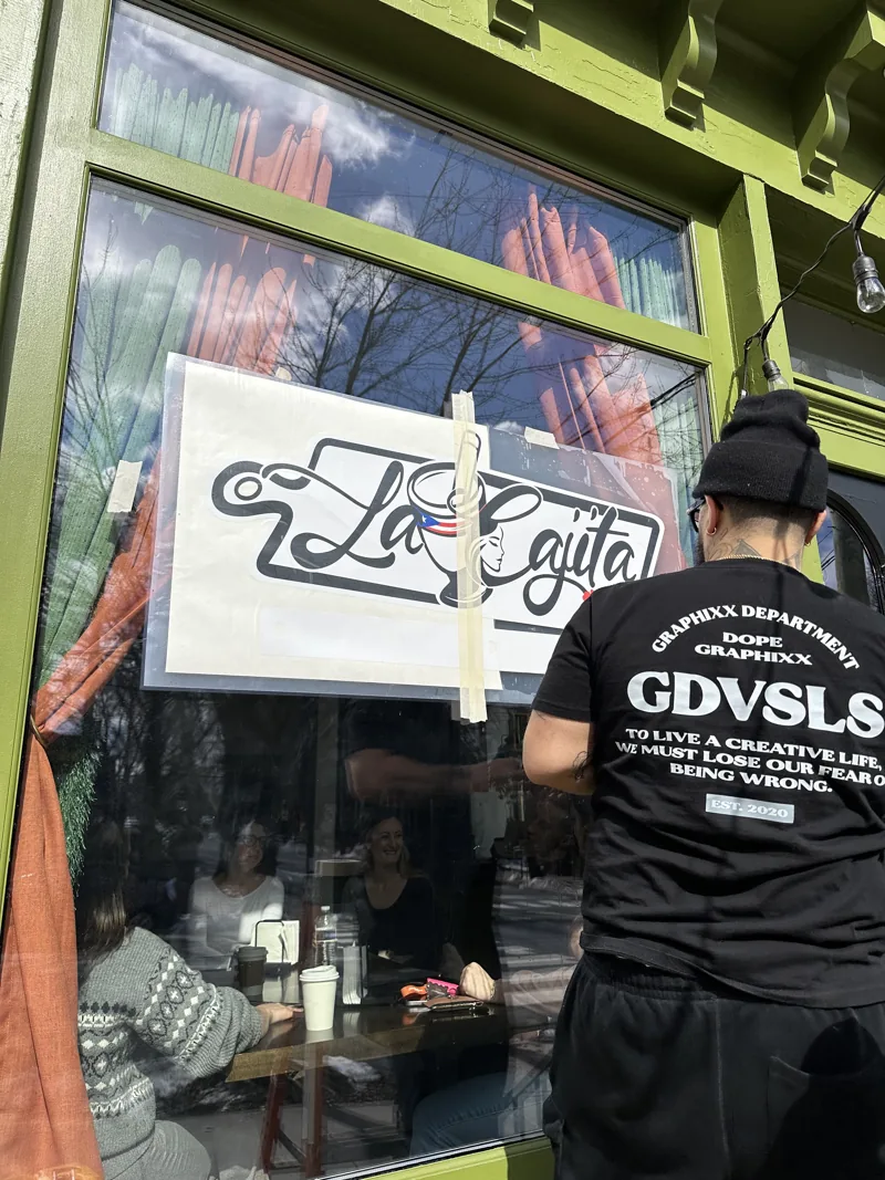 Installing the La Cajita decal