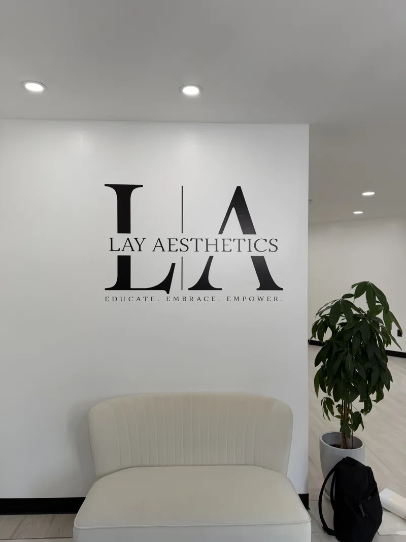 Lay Aesthetics wall logo