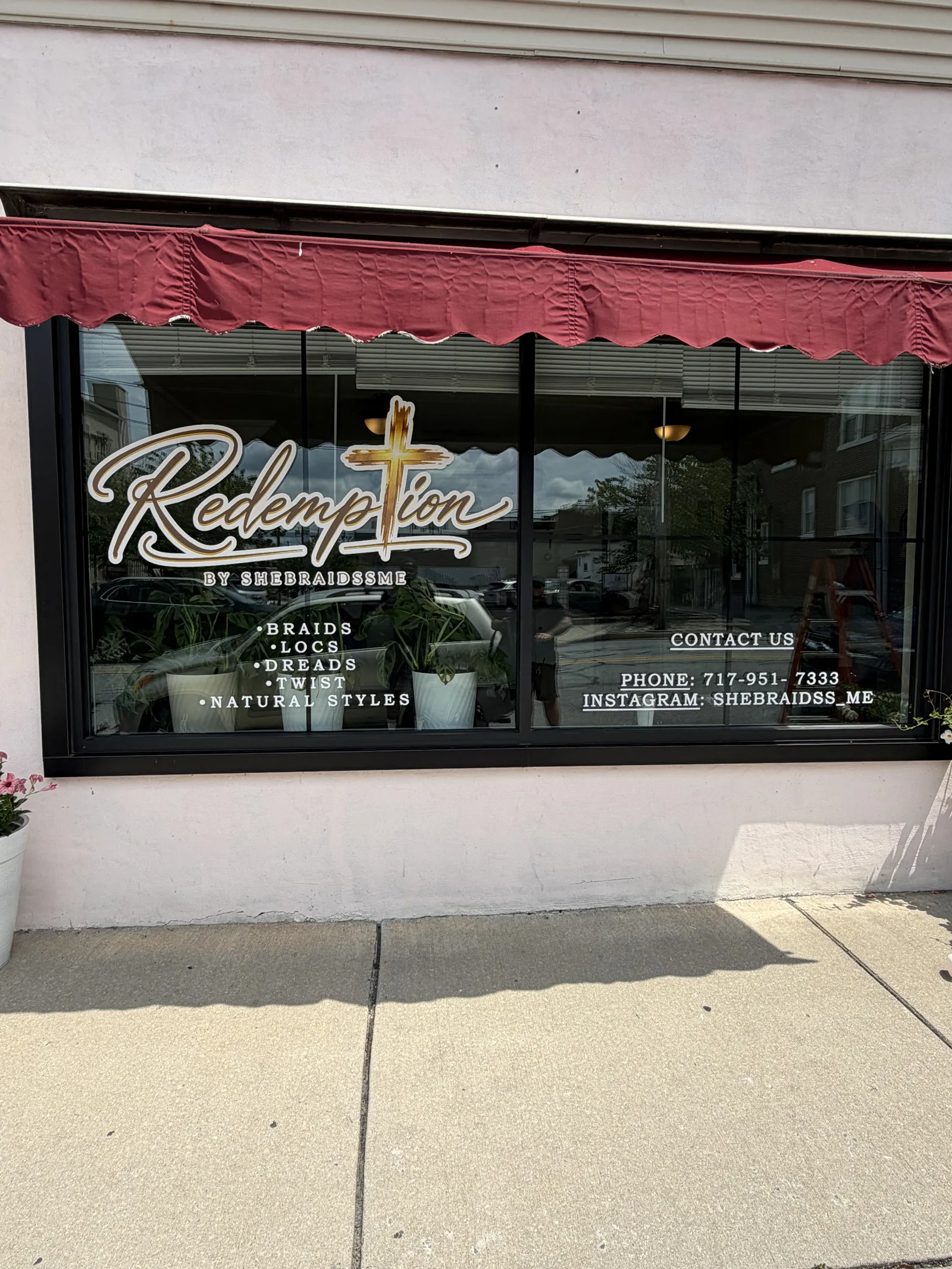 Redemption storefront window graphics
