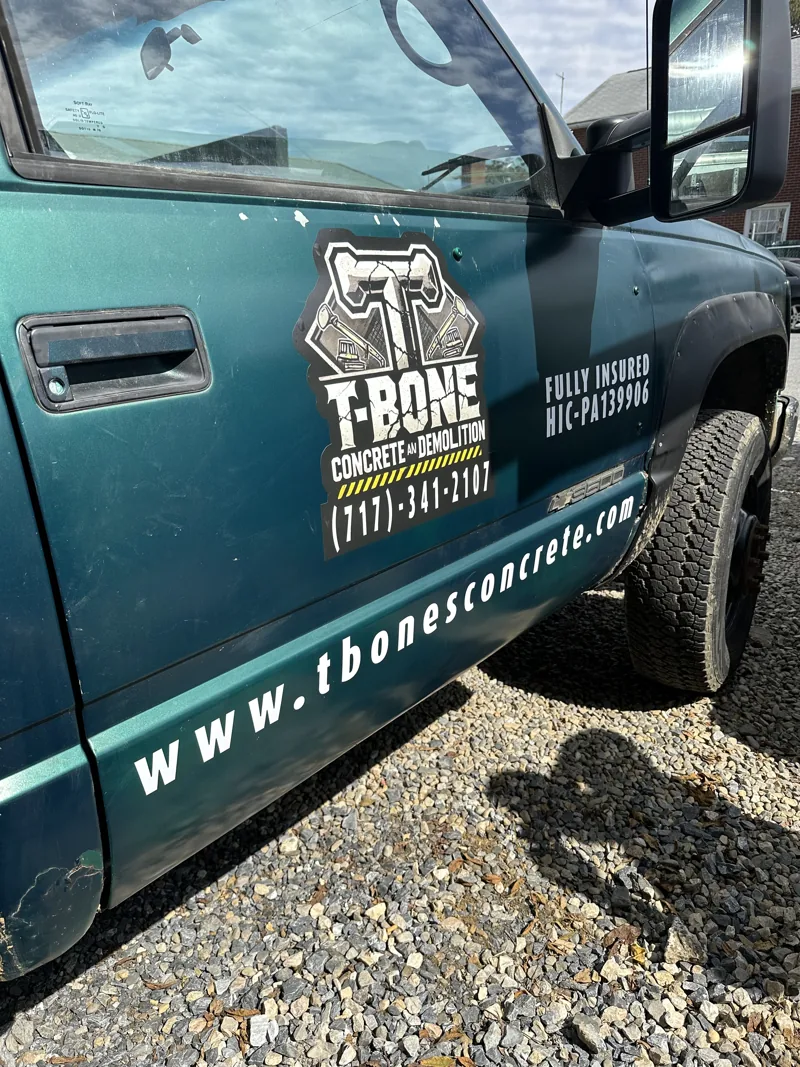 T-Bones Concrete door decal