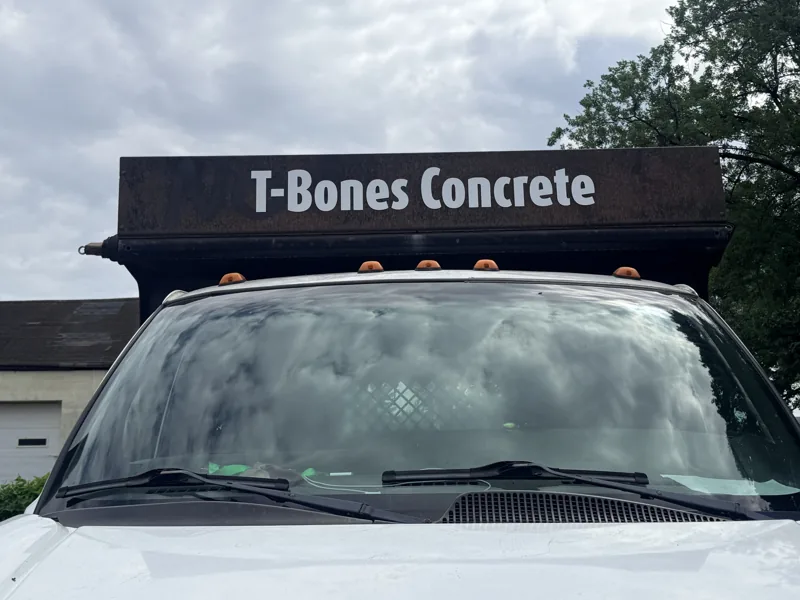 T-Bones Concrete windshield banner